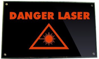 pictogramme danger laser lumineux