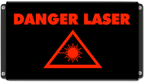 afficheur lumineux de signalisation Danger Laser avec pictogramme lasser