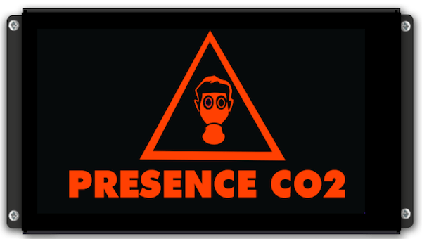 afficheur lumineux de signalisation Présence CO2 avec pictogramme masque à gaz